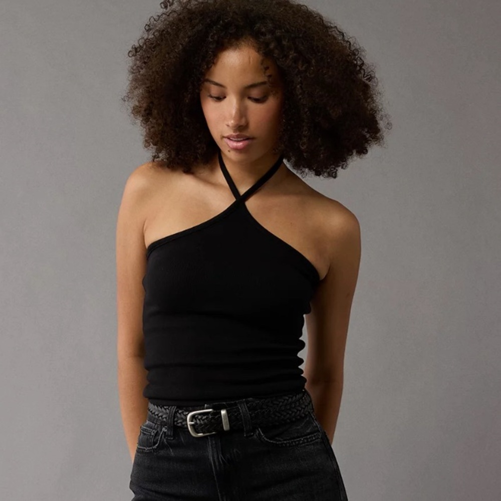 Abercrombie & Fitch halter neck bodysuit, Black